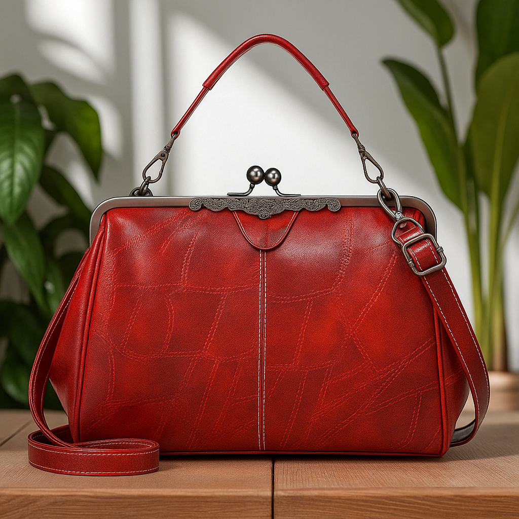 Vintage veske med lås-lukking