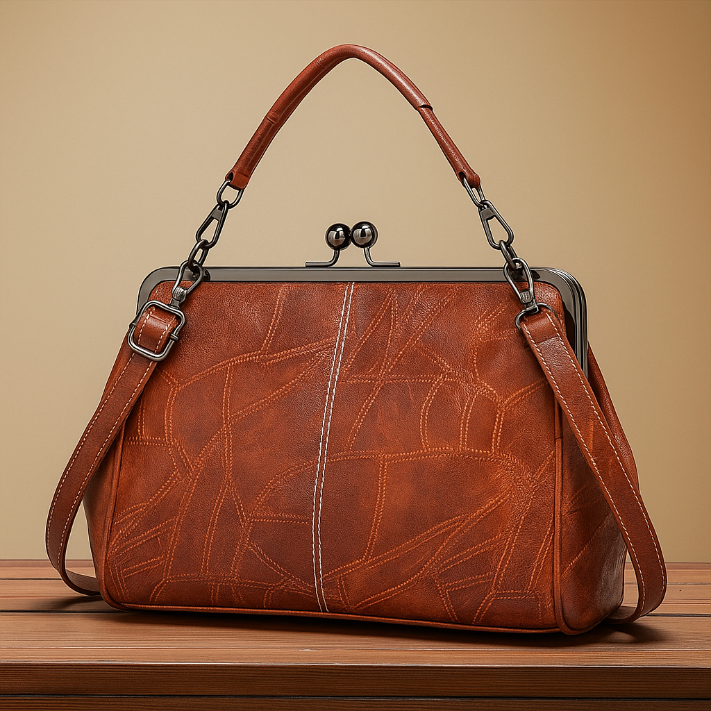 Vintage veske med lås-lukking