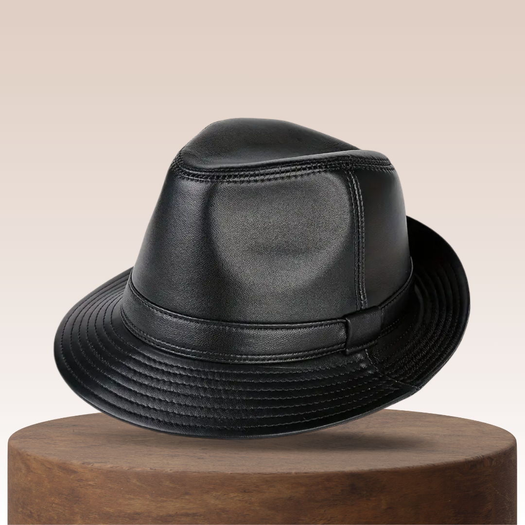 Timothy | Klassisk lær Fedora-hatt