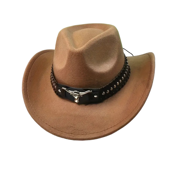 Dalton | Vintage bred skulderhatt med klassisk westernsjarm